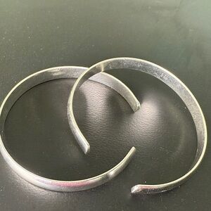 2 Silver Cuff Bracelets